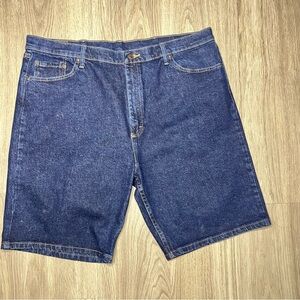 Wrangler Premium Quality Mens Dark Wash Denim Shorts Jorts 40 Streetwear Western